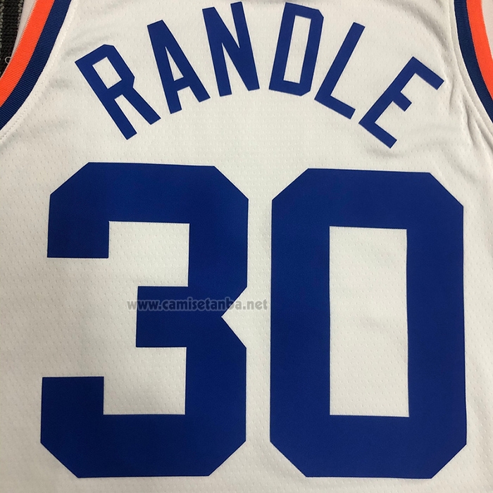 Camiseta New York Knicks Julius Randle #30 75th Anniversary Blanco